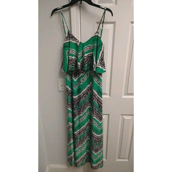Veronica m  Maxi Tie Dye Dress Small Green Boho Hippie Y2k Beachy Summer - Picture 1 of 6